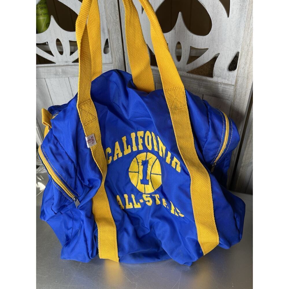 Vintage California All Stars Equipment Duffle Blue Team Bag by Triple M Bag Co.